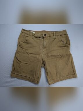 American Giant Shorts Mens 34 Brown Canvas Roughneck Stretch Outdoors USA Work